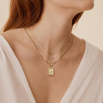 Load image into Gallery viewer, 2pc 14k Initial & Cross Necklace Set