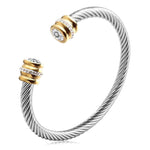 Load image into Gallery viewer, Twisted Birthstone Cuff Bracelet