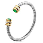 Load image into Gallery viewer, Twisted Birthstone Cuff Bracelet