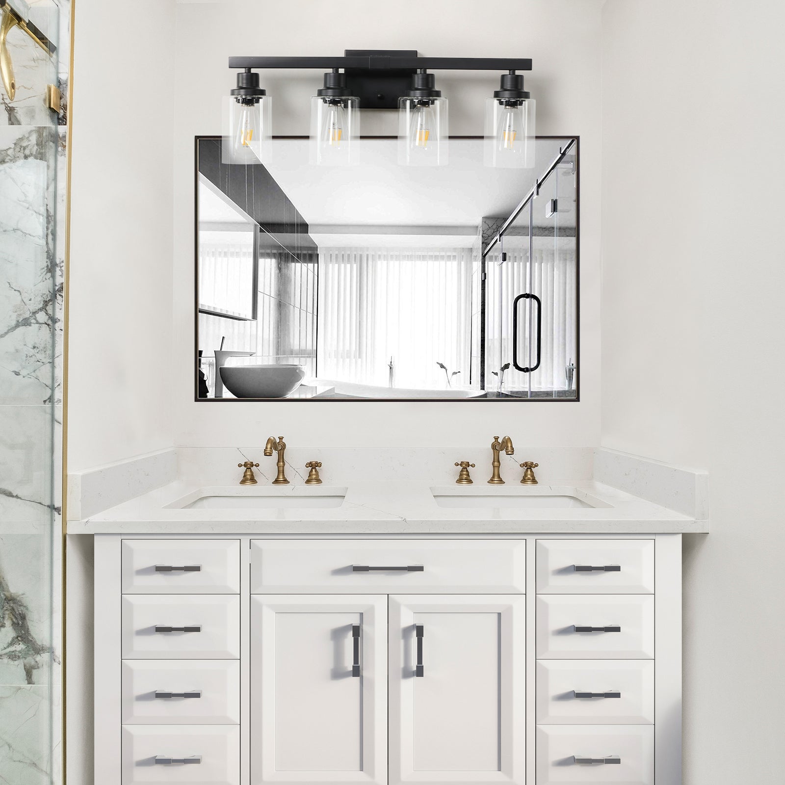 4-Lights Farmhouse Vanity Light Fixture