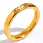 Load image into Gallery viewer, 18k Baguette Cut Fine Birthstone Ring