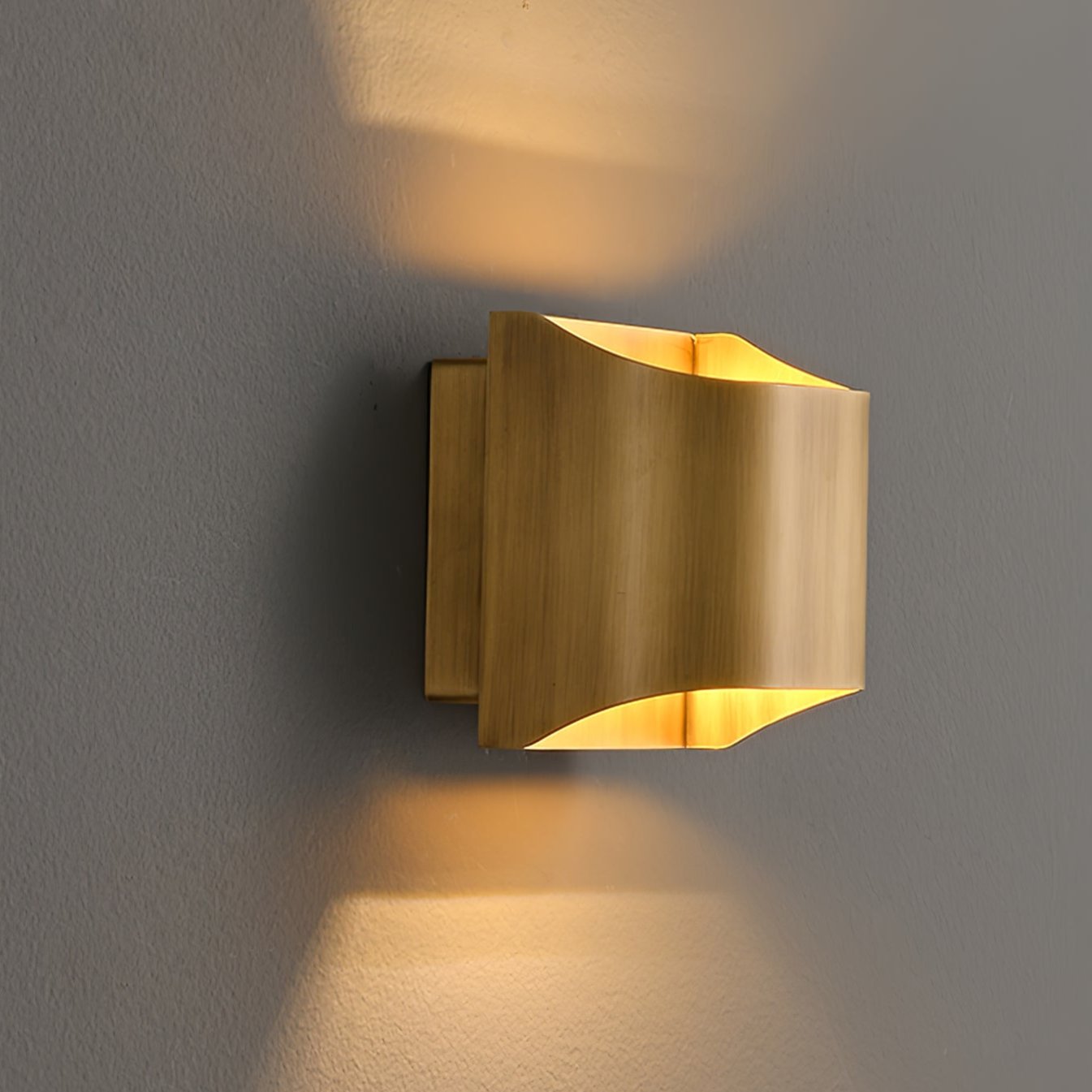 Circular Brass Nordic Inspired Wall Sconce