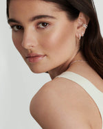 Load image into Gallery viewer, Manda Tiny Pave Silver Huggies