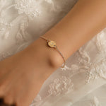 Load image into Gallery viewer, Dainty Chain Letter Initial Charm Bracelet