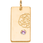 Load image into Gallery viewer, Personalized Name Dainty Satellite Chain Birth Flower & Stone Necklace
