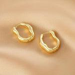 Load image into Gallery viewer, Irregular Hoop Earrings Asymmetric Hoop Earrings