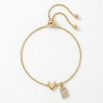 Load image into Gallery viewer, 18k Linked Hearts Bond Initial Bracelets
