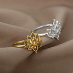 Load image into Gallery viewer, Lotus Flower Dainty Ring
