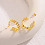 Load image into Gallery viewer, 14k Dainty C Shaped Layered Hoop Earrings