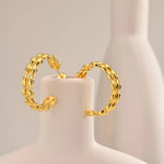 Load image into Gallery viewer, 14k Dainty C Shaped Layered Hoop Earrings
