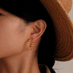 Load image into Gallery viewer, 14k Dainty C Shaped Layered Hoop Earrings