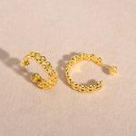 Load image into Gallery viewer, 14k Dainty C Shaped Layered Hoop Earrings
