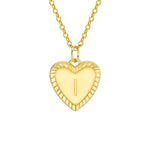 Load image into Gallery viewer, 14k Dainty Heart Pendant Letter Initial Necklace