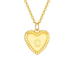 Load image into Gallery viewer, 14k Dainty Heart Pendant Letter Initial Necklace