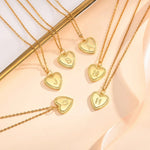 Load image into Gallery viewer, 14k Dainty Heart Pendant Letter Initial Necklace