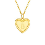 Load image into Gallery viewer, 14k Dainty Heart Pendant Letter Initial Necklace