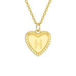 Load image into Gallery viewer, 14k Dainty Heart Pendant Letter Initial Necklace