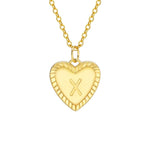 Load image into Gallery viewer, 14k Dainty Heart Pendant Letter Initial Necklace