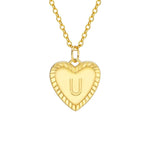 Load image into Gallery viewer, 14k Dainty Heart Pendant Letter Initial Necklace