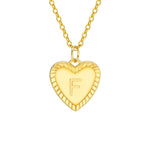 Load image into Gallery viewer, 14k Dainty Heart Pendant Letter Initial Necklace