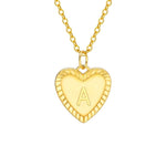 Load image into Gallery viewer, 14k Dainty Heart Pendant Letter Initial Necklace