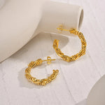 Load image into Gallery viewer, 14k Dainty Textured Spiral Hoop Earrings