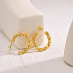 Load image into Gallery viewer, 14k Dainty Textured Spiral Hoop Earrings