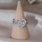 Load image into Gallery viewer, 14k Lovers Loop Diamond Heart Ring