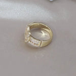 Load image into Gallery viewer, 14k Lovers Loop Diamond Heart Ring