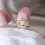 Load image into Gallery viewer, 14k Lovers Loop Diamond Heart Ring