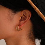 Load image into Gallery viewer, 14k Teardrop Outline Earrings