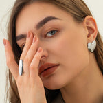 Load image into Gallery viewer, Large Heart Shape Stud Earrings