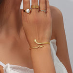 Load image into Gallery viewer, 18k Adjustable Snake Bracelet