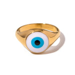 Load image into Gallery viewer, 18k Bohemian Evil Eye Rings