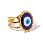 Load image into Gallery viewer, 18k Bohemian Evil Eye Rings