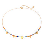 Load image into Gallery viewer, 18k Boho Inspired Colorful Heart Necklace