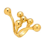 Load image into Gallery viewer, 18k Bold Layered Ball Wrap Ring