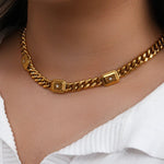 Load image into Gallery viewer, 18k Cuban North Star Tarot Necklace and Earring