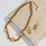 Load image into Gallery viewer, 18k Cuban North Star Tarot Necklace and Earring