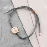 Load image into Gallery viewer, 18k Custom Suede Circle Name Bracelet