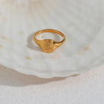Load image into Gallery viewer, 18k Dainty Floral Signet Rings