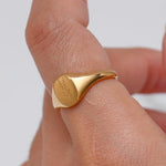 Load image into Gallery viewer, 18k Dainty Floral Signet Rings