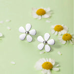 Load image into Gallery viewer, 18k Dainty Flower Earrings