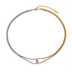Load image into Gallery viewer, 18k Dual Loop Box Chain Necklace