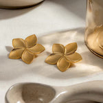 Load image into Gallery viewer, 18k Glamorous Gold Floral Stud Earrings & Ring