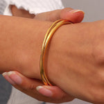 Load image into Gallery viewer, 18k Intersect Cross Cuff Bracelet