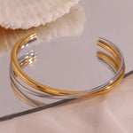 Load image into Gallery viewer, 18k Intersect Cross Cuff Bracelet