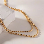 Load image into Gallery viewer, 18k Layered Gold Beaded Necklace