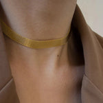 Load image into Gallery viewer, 18k Layered Gold Mesh Choker Necklace and Bracelet
