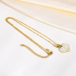 Load image into Gallery viewer, 18k Pearl Heart Initial Letter Necklace